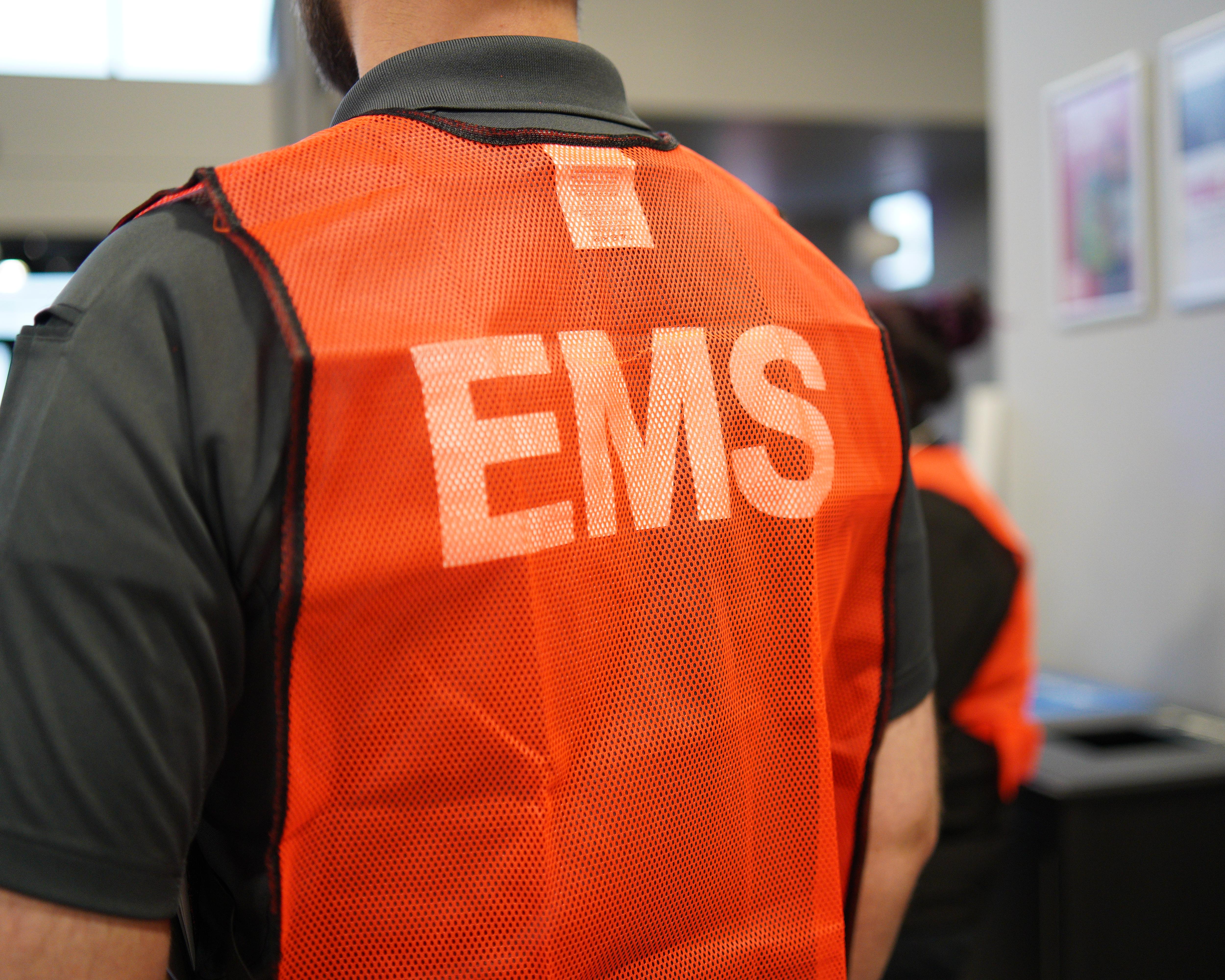 EMS worker standing
