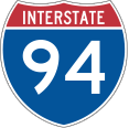 I-94 freeway sign.