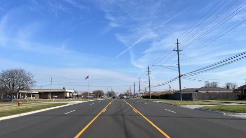 New pavement on the recently completed 14 Mile Road rehabilitation project