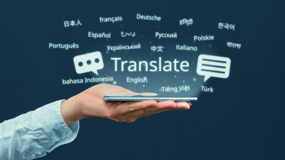 Image of the word translate in multiple languages