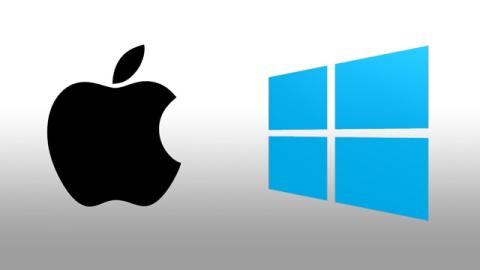 apple and microsoft logos