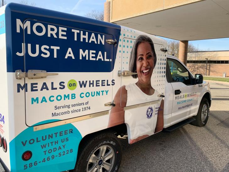 Meals on wheels delivery truck