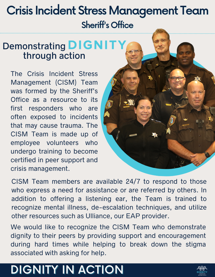 Flyer featuring law enforcement officers